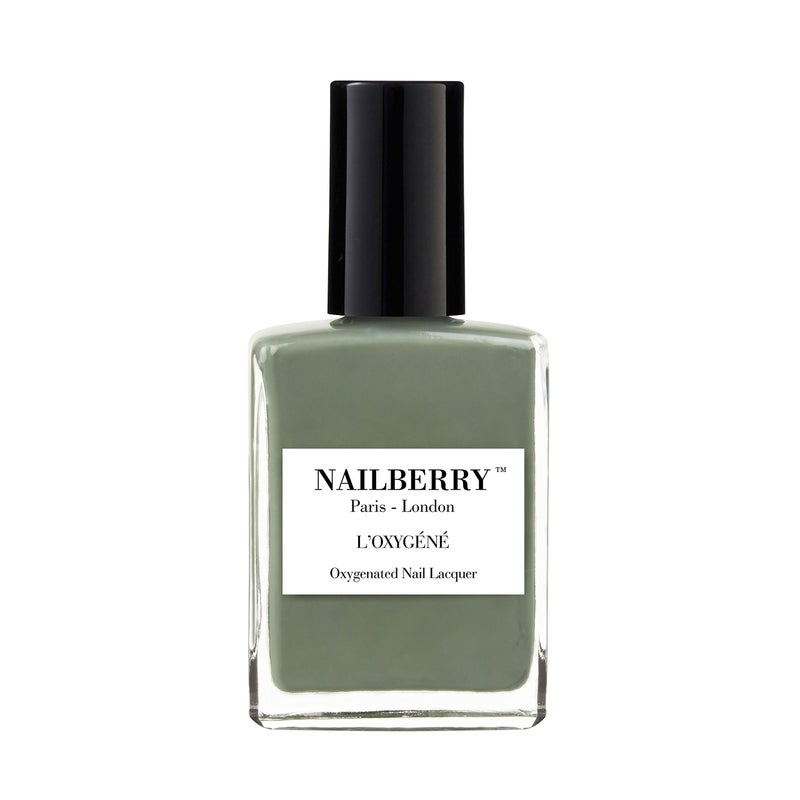 Nailberry L'OxygÃ©nÃ© Oxygenated Nail Lacquer | Love You Very Matcha | Light Khaki Opaque Polish | UV Protected Long-Wear Nail Polish | 12-Free | Vegan | Certified Halal | Cruelty & Gluten Free | 15 ml